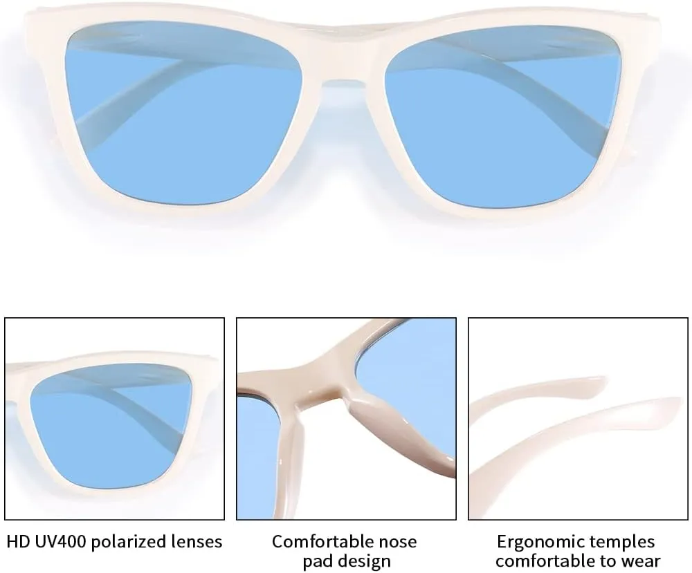 Dollger Polarized Sunglasses for Men Women Retro Classic UV400 Protection Sunglasses