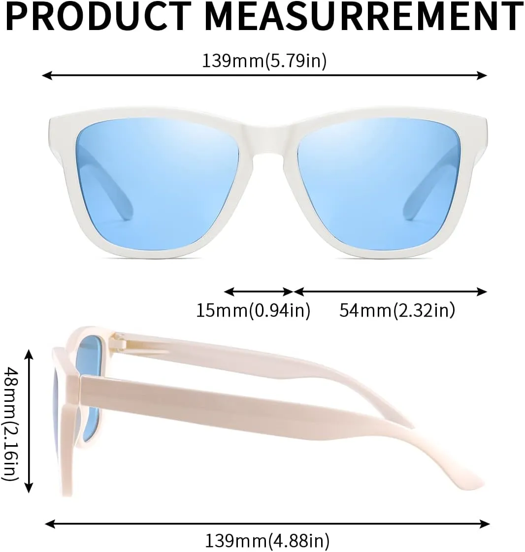 Dollger Polarized Sunglasses for Men Women Retro Classic UV400 Protection Sunglasses