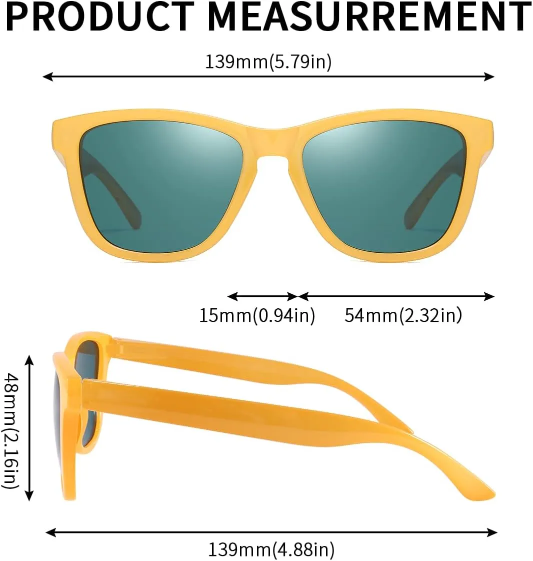 Dollger Polarized Sunglasses for Men Women Retro Classic UV400 Protection Sunglasses