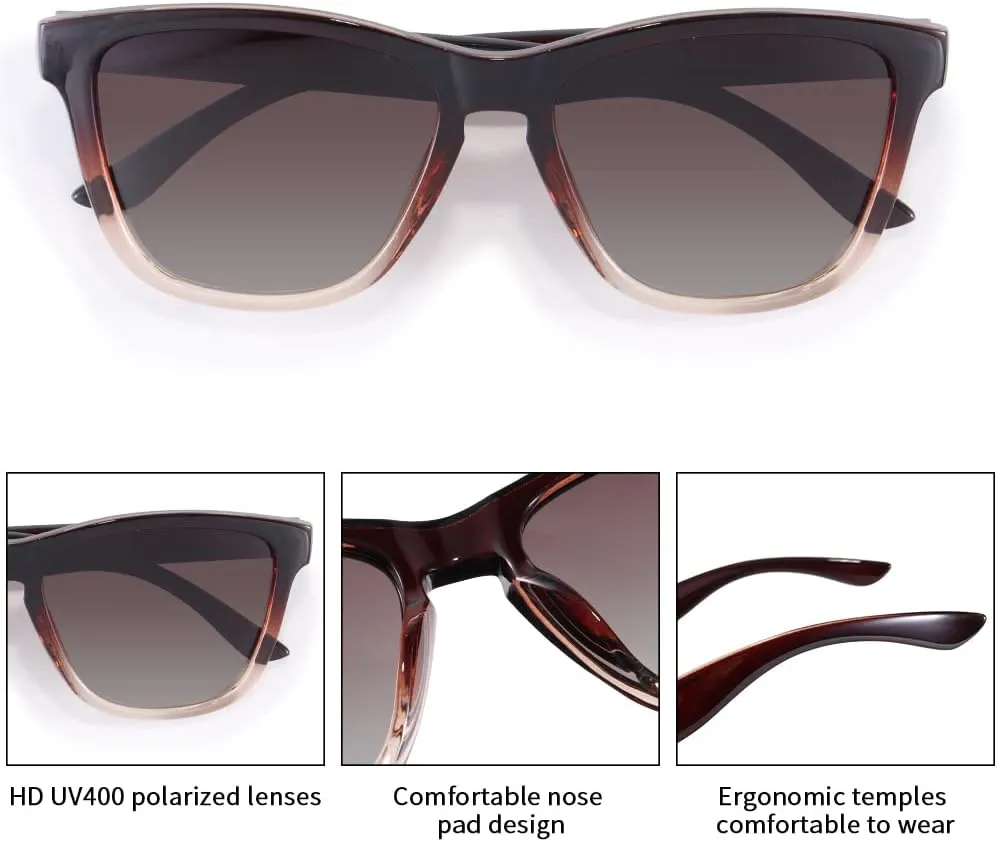 Dollger Polarized Sunglasses for Men Women Retro Classic UV400 Protection Sunglasses