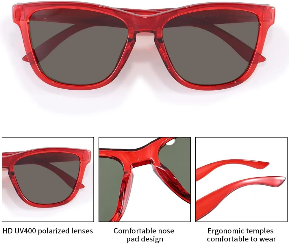 Dollger Polarized Sunglasses for Men Women Retro Classic UV400 Protection Sunglasses