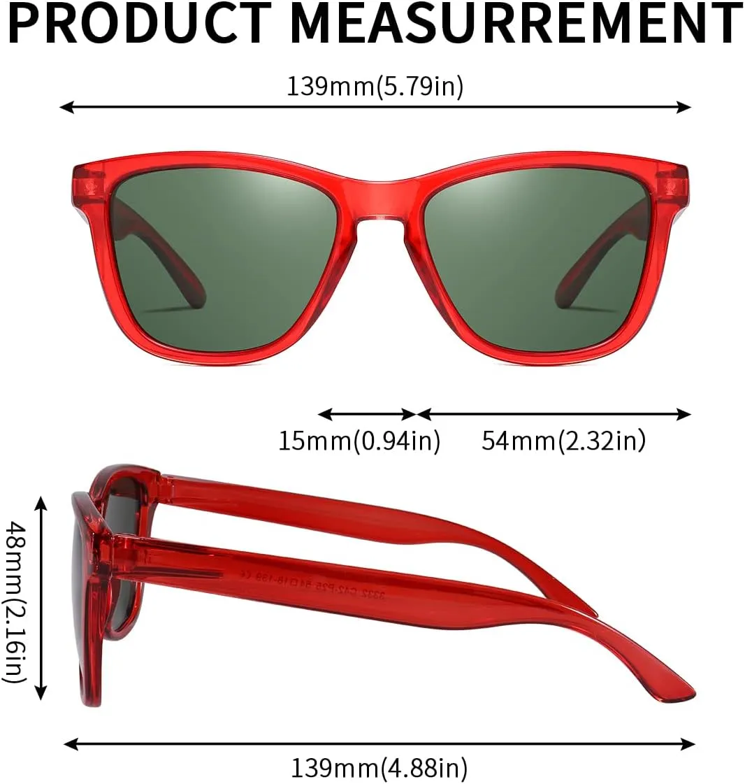 Dollger Polarized Sunglasses for Men Women Retro Classic UV400 Protection Sunglasses