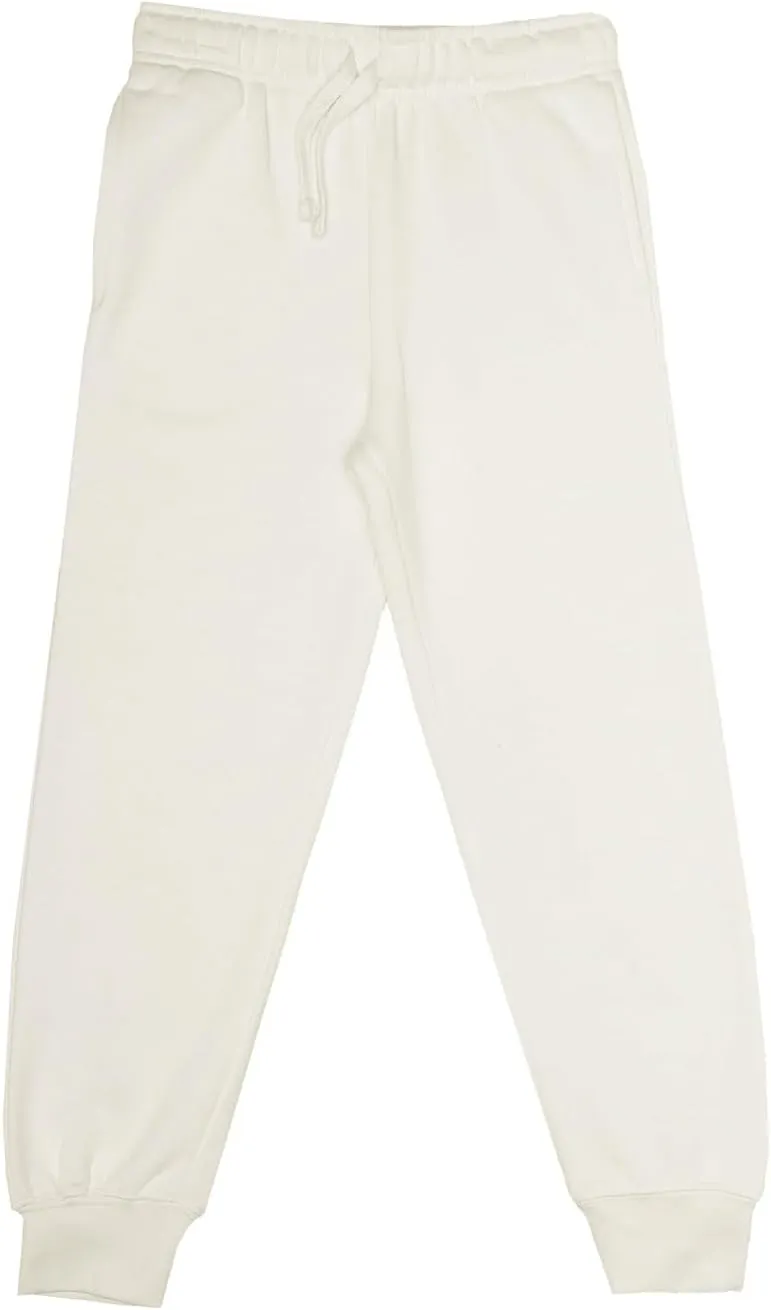 EVERYDAY KIDS Girls’ Cotton Fleece Sweatpants; Girls’ Activewear Jogger Pants - Soft and Breathable Cotton/Poly Blend