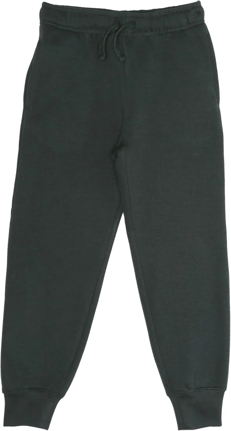 EVERYDAY KIDS Girls’ Cotton Fleece Sweatpants; Girls’ Activewear Jogger Pants - Soft and Breathable Cotton/Poly Blend