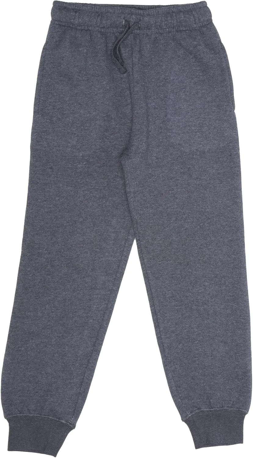 EVERYDAY KIDS Girls’ Cotton Fleece Sweatpants; Girls’ Activewear Jogger Pants - Soft and Breathable Cotton/Poly Blend