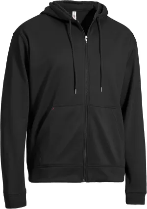 Expert Brand Men's Activewear Performance Fleece Tec Full Zip Hoodie