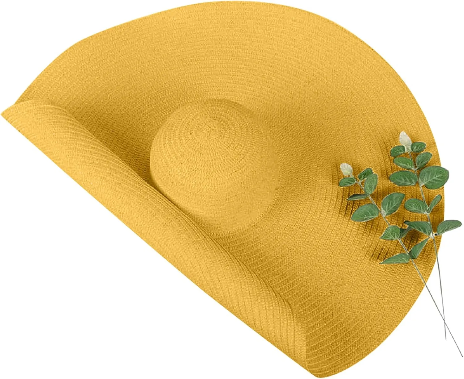 Fashion Oversized Brim Sun Hat Beach Anti-UV Sun Protection Cap Hat UPF 50  Wide Coverage Straw Caps