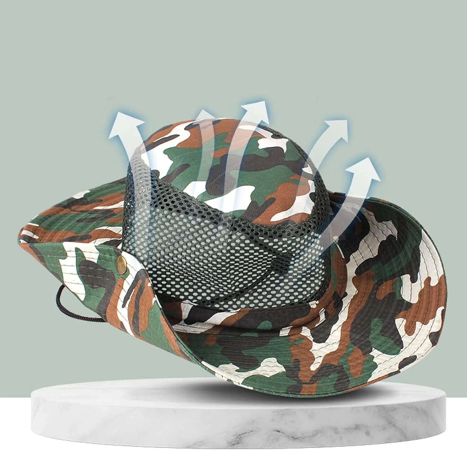 Fishing Cap, UPF50  Wide Brim Sun Hat for Men Women, UV Protection Hiking Beach Bucket Hats Summer Safari Hat