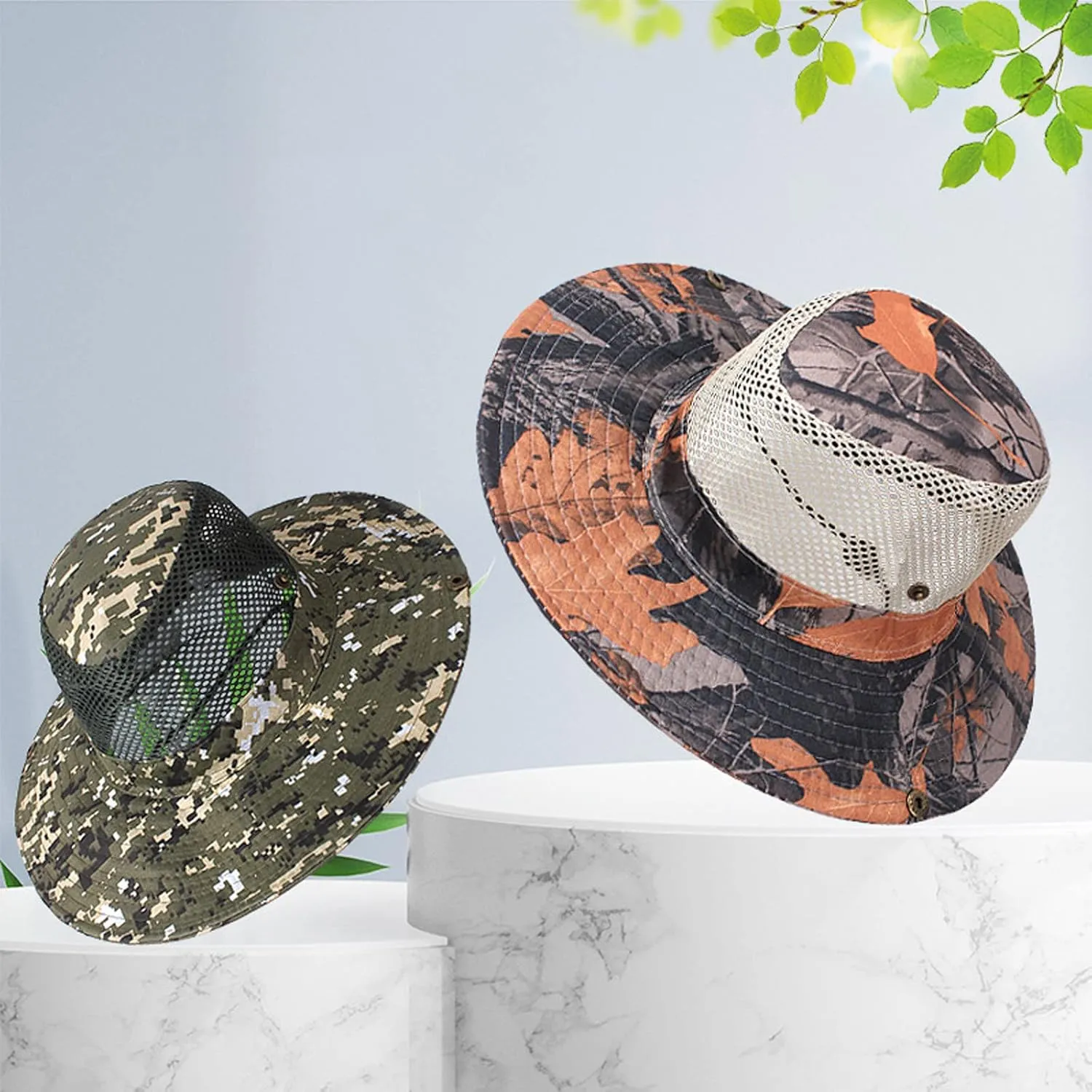 Fishing Cap, UPF50  Wide Brim Sun Hat for Men Women, UV Protection Hiking Beach Bucket Hats Summer Safari Hat