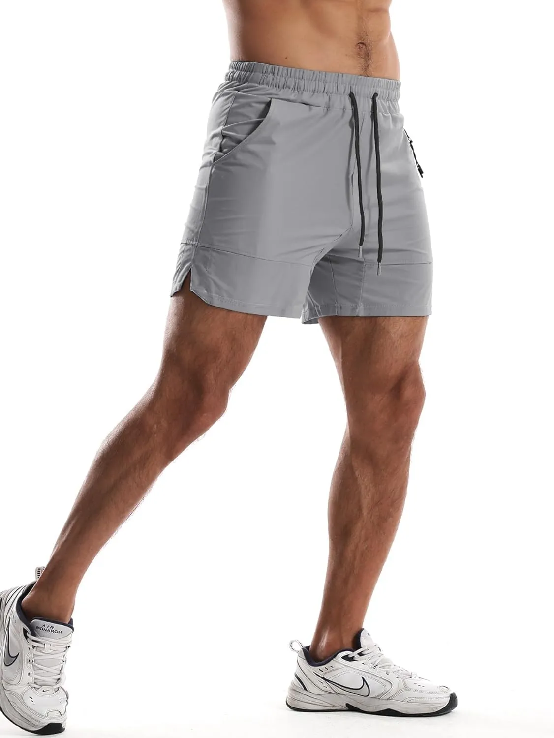 FLYFIREFLY Men's 2 Pack Gym Workout Shorts Quick Dry Athletic Shorts Lightweight Running Shorts with Pockets