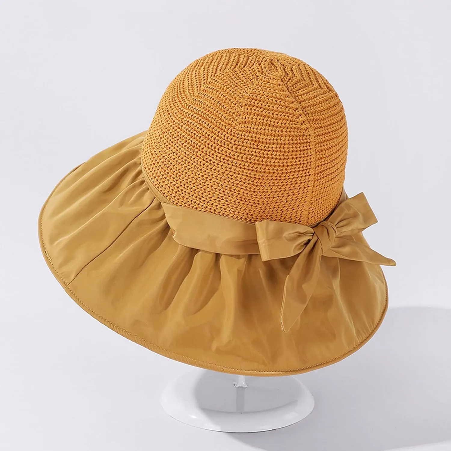 Foldable Sun Hats for Women Short Brim Fedora Classic Summer Beach Sun Hat Womens Straw Hat Floppy Hats