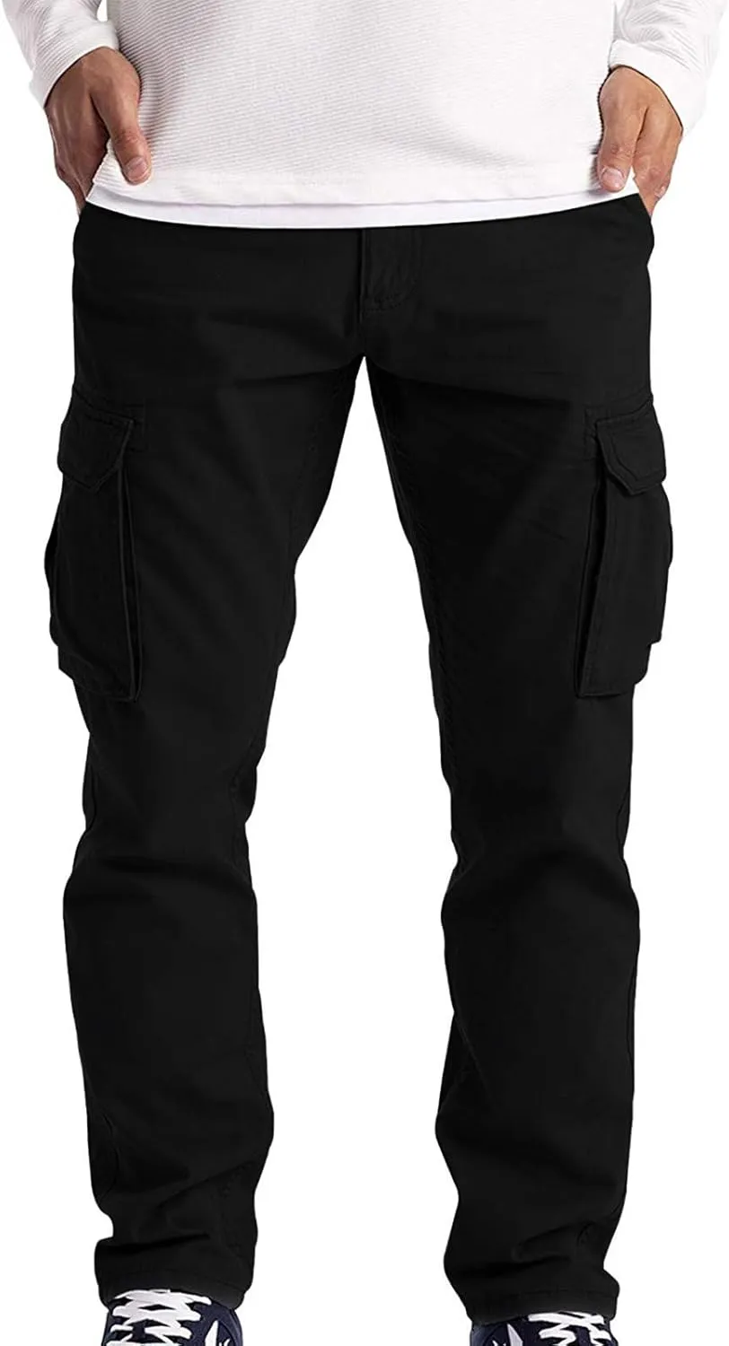 GIERIDUC Men's Cargo Pants Casual Long Pants Halloween Leggings Plus Size Mens Drawstring Cargo Pants Red and Black Tracksuit