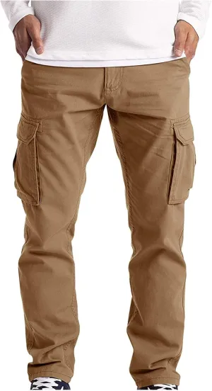 GIERIDUC Men's Essentials Fleece Sweatpants Big and Tall Mens Plaid Pants Best Lightweight Sweatpants Match Men’S Wild Cargo
