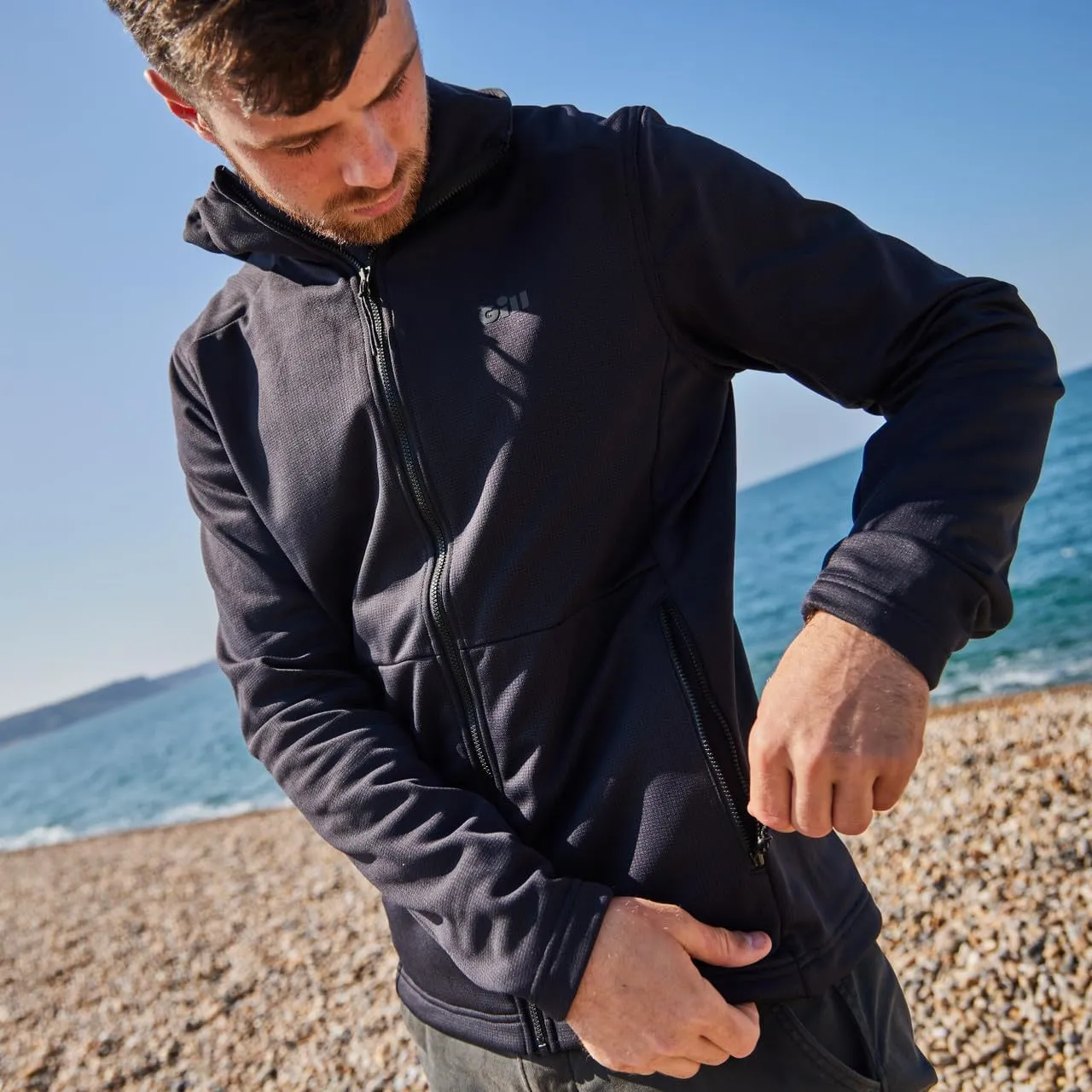 Gill Mens Quest Full Zip Hoodie - Thermal, Breathable & Moisture Wicking