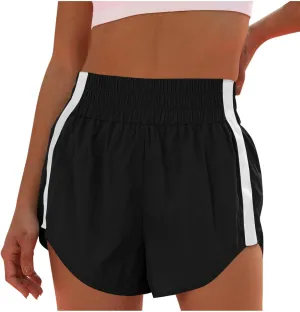 High Waisted Athletic Running Quick Dry Sports Shorts for Women Workout Gym Shorts with Pocket Pants