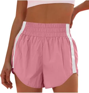 High Waisted Athletic Running Quick Dry Sports Shorts for Women Workout Gym Shorts with Pocket Pants