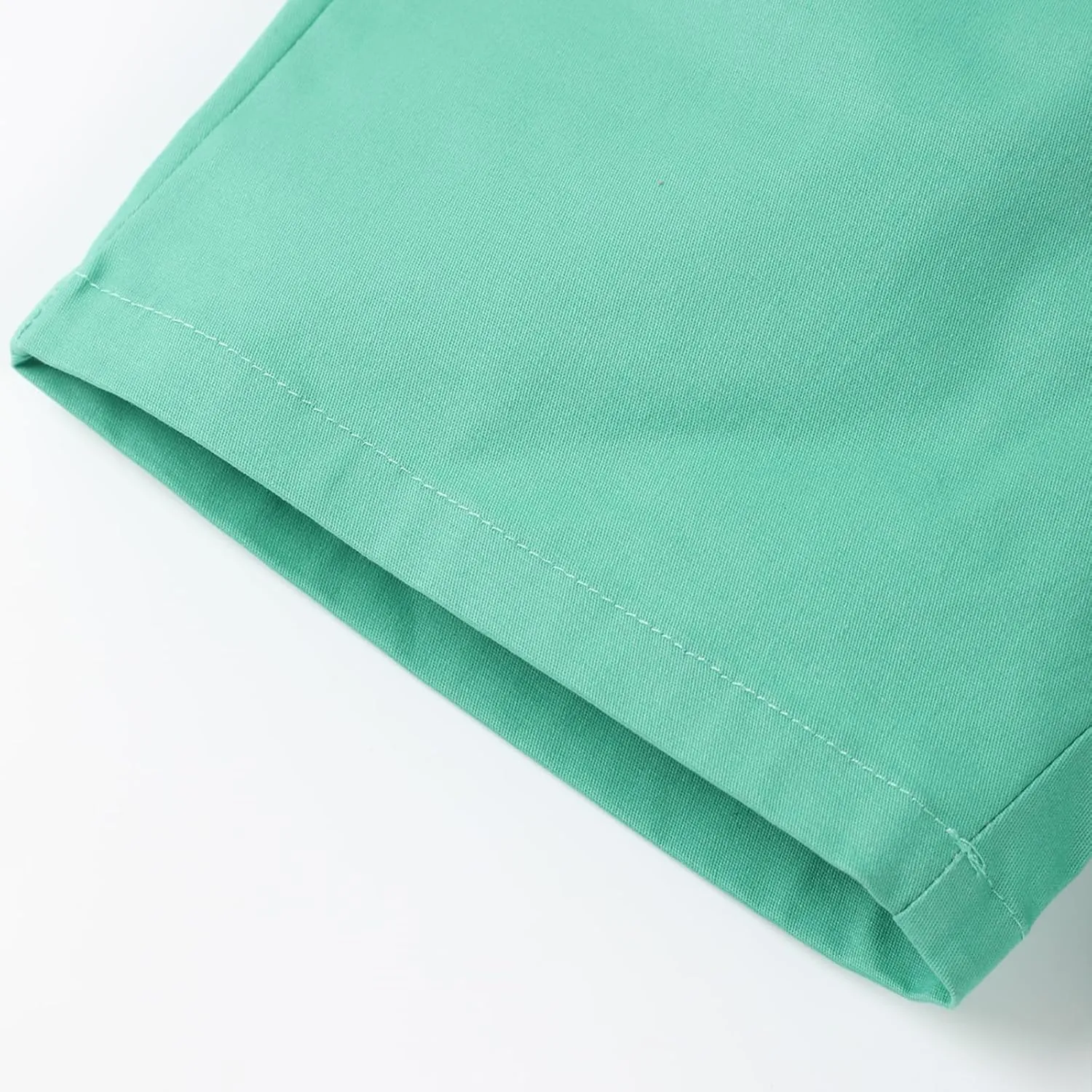 HILEELANG Toddler Boy Chino Shorts Summer Cotton Stretch Drawstring School Uniform Jogger Shorts 2 Pack
