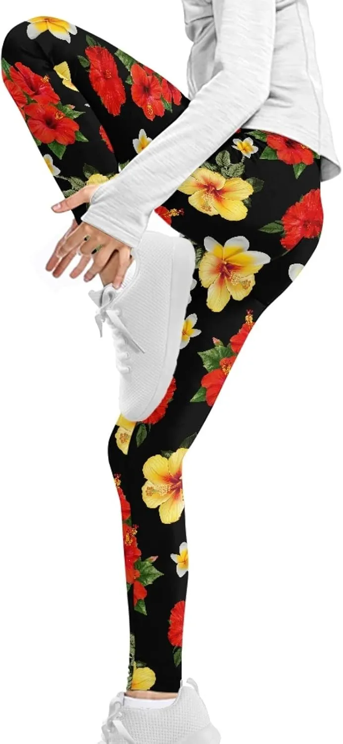 Horeset Music Note-Cat Print Girls Leggings for Kids 4-13 Year Breathable Soft Yoga Pants High Waist Sport Leggings
