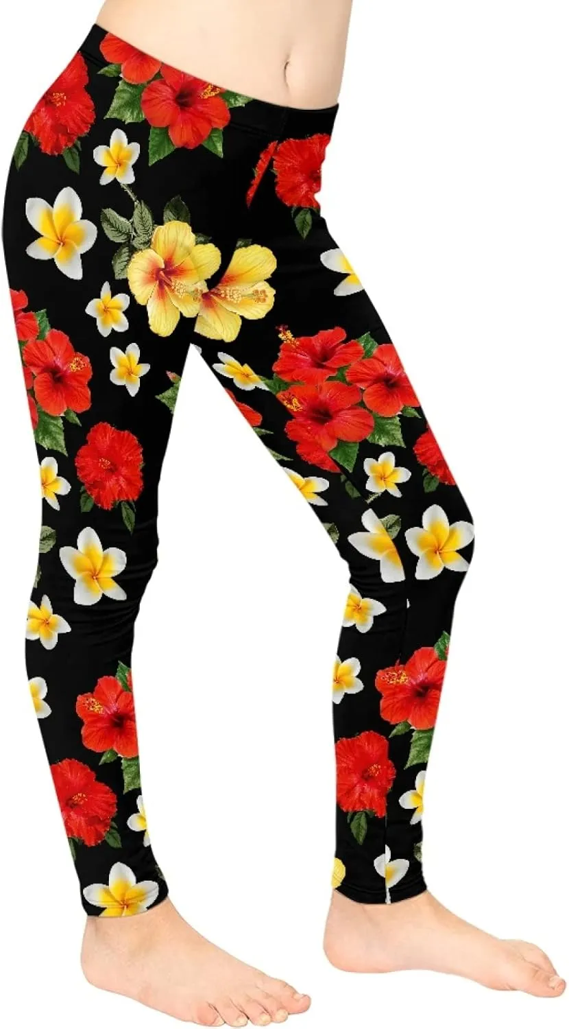 Horeset Music Note-Cat Print Girls Leggings for Kids 4-13 Year Breathable Soft Yoga Pants High Waist Sport Leggings