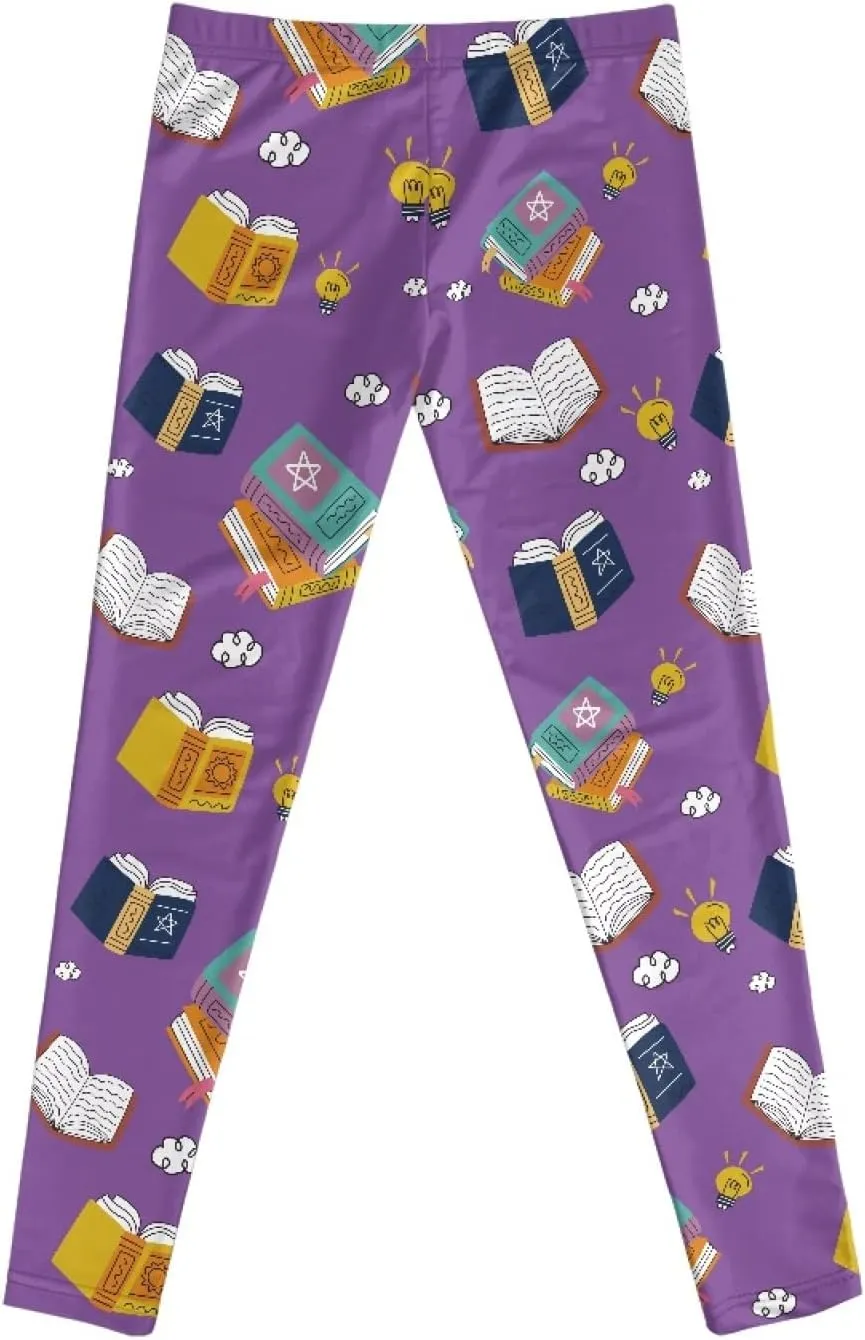 Horeset Music Note-Cat Print Girls Leggings for Kids 4-13 Year Breathable Soft Yoga Pants High Waist Sport Leggings