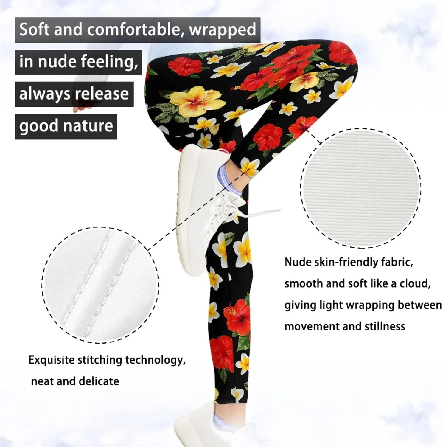 Horeset Music Note-Cat Print Girls Leggings for Kids 4-13 Year Breathable Soft Yoga Pants High Waist Sport Leggings