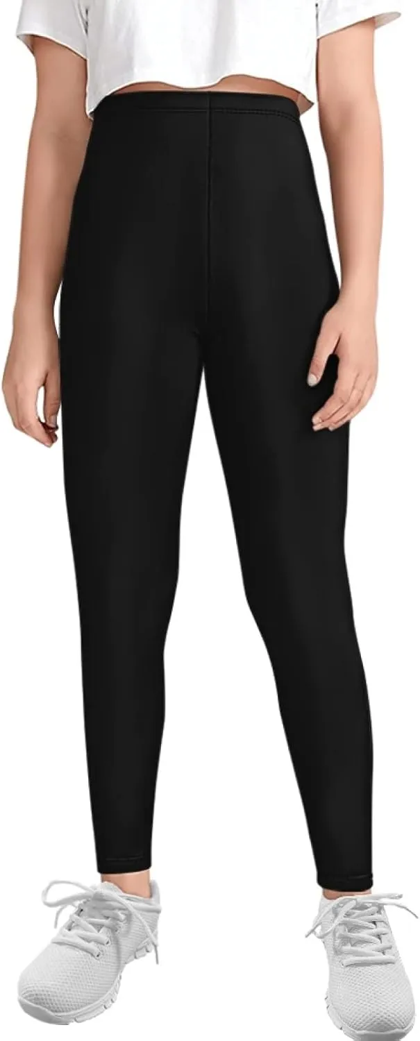 Horeset Music Note-Cat Print Girls Leggings for Kids 4-13 Year Breathable Soft Yoga Pants High Waist Sport Leggings
