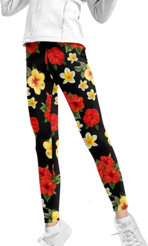 Horeset Music Note-Cat Print Girls Leggings for Kids 4-13 Year Breathable Soft Yoga Pants High Waist Sport Leggings