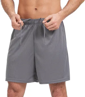 HQUEC Mens Shorts Mesh Gym Lightweight Comfortable 7"/ 5" Basketball Shorts Loose-Fit with Pockets
