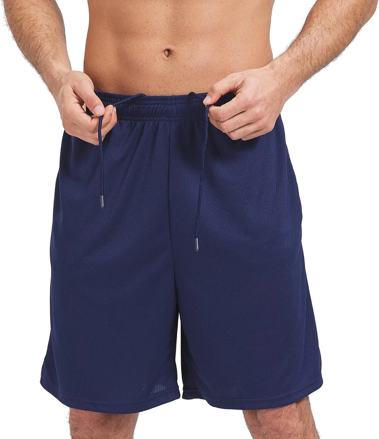 HQUEC Mens Shorts Mesh Gym Lightweight Comfortable 7"/ 5" Basketball Shorts Loose-Fit with Pockets