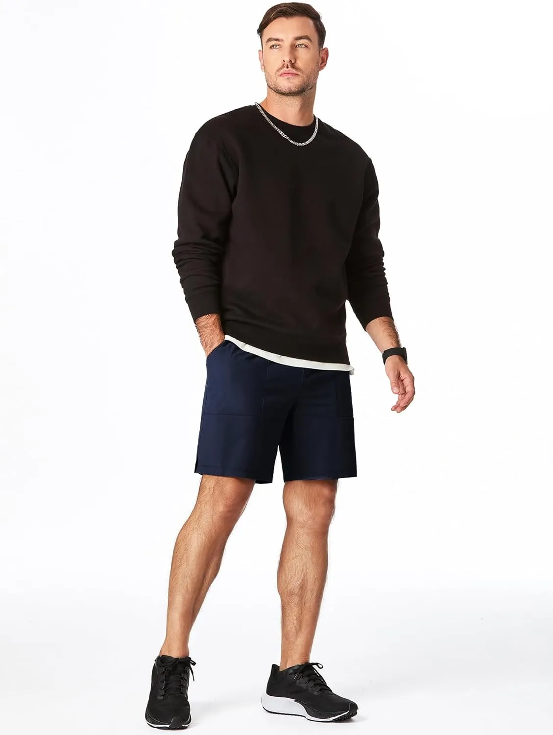 JMIERR Men's Shorts Running Athletic Shorts Waterproof Quick Dry 7" Gym Workout Breathable Shorts