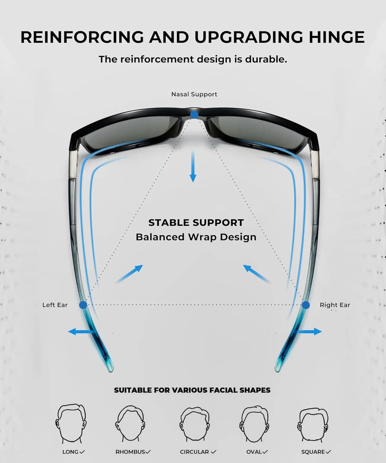 KALIYADI Polarized Sunglasses for Men and Women, Mens Sun Glasses with UV Protection for Driving Fishing Golf (3 Packs)
