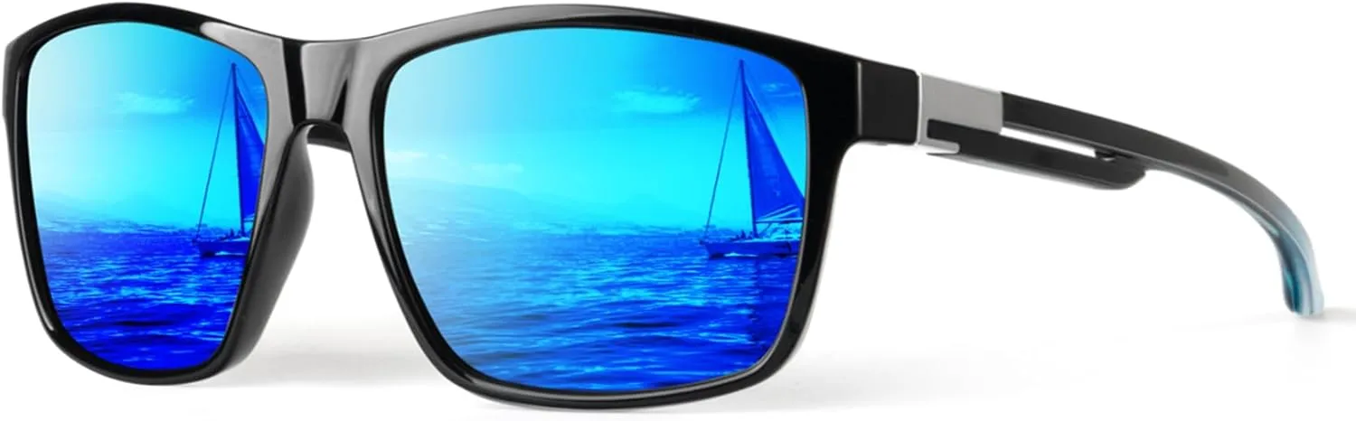KALIYADI Polarized Sunglasses for Men and Women, Mens Sun Glasses with UV Protection for Driving Fishing Golf (3 Packs)