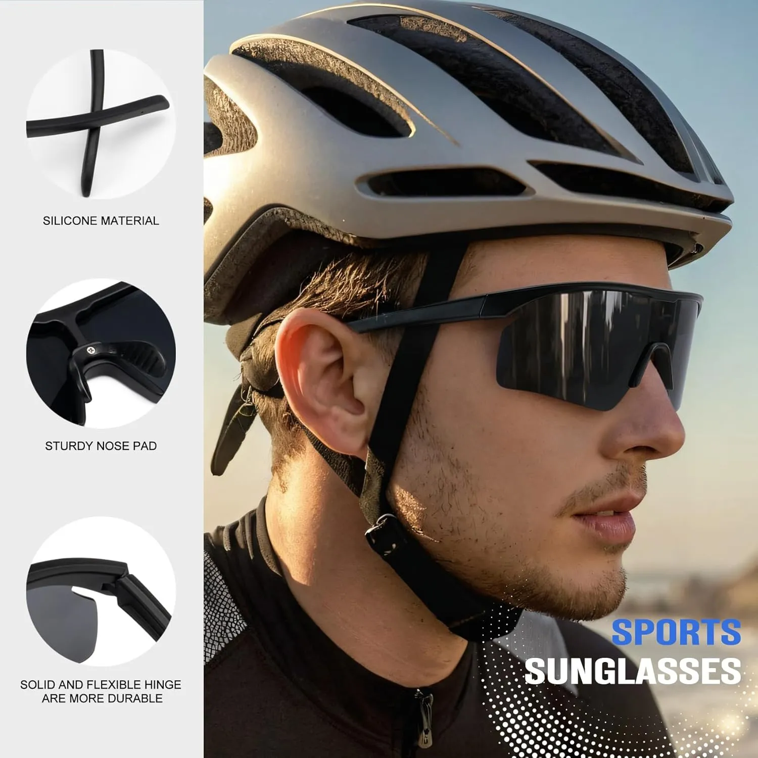 KALIYADI Polarized-Sunglasses-Men Mens-Sunglasses Sports Sun-Glasses: UV400 Protection for Fishing Golf Running