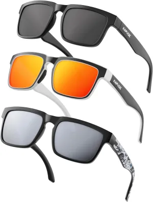 KAPVOE Polarized Sunglasses for Men Women Fashion Trendy Retro Sunglasses 100% UV Blocking Square Frame