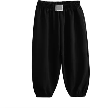 Kids Trousers Pants Boys Girls Activewear Breathable Cinch Bottom Sweatpants Athletic Joggers Lounge