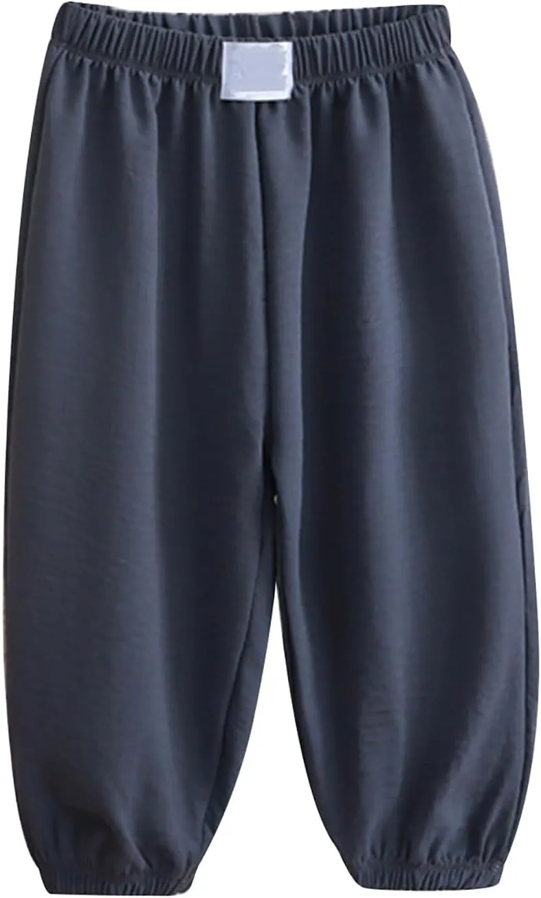 Kids Trousers Pants Boys Girls Activewear Breathable Cinch Bottom Sweatpants Athletic Joggers Lounge