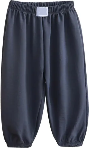 Kids Trousers Pants Boys Girls Activewear Breathable Cinch Bottom Sweatpants Athletic Joggers Lounge