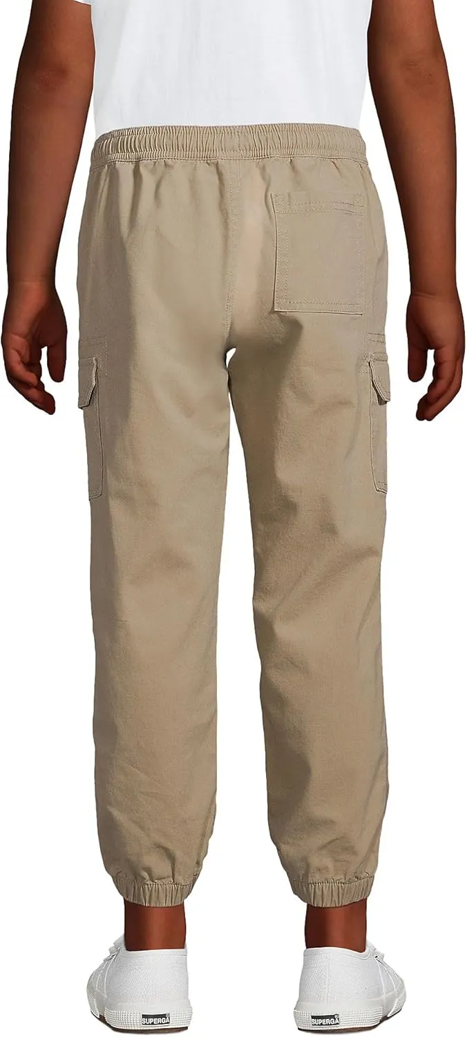Lands' End Boys Iron Knee Pull On Pattern Stretch Woven Jogger