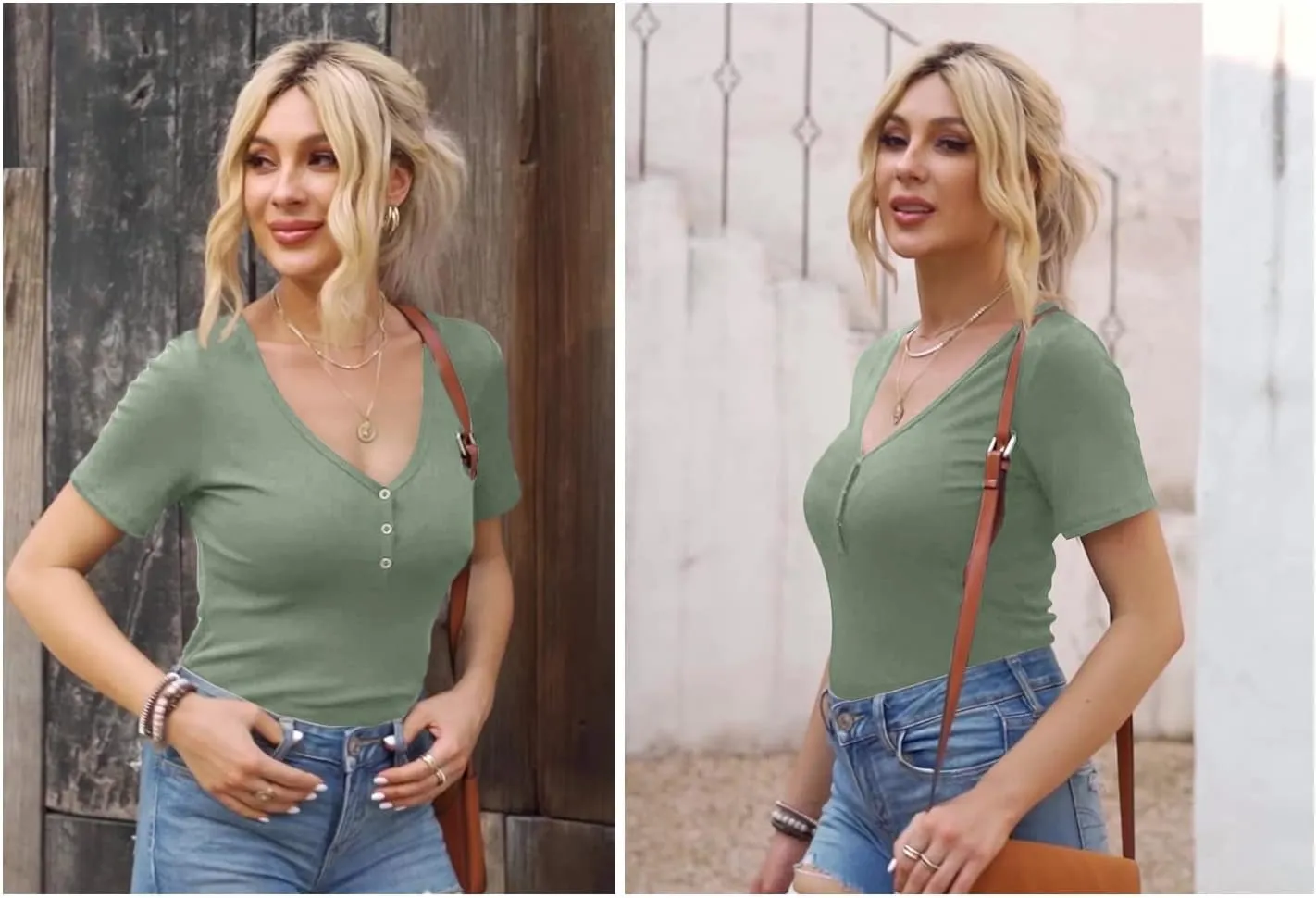 lime flare Women Summer Ribbed Knit T Shirt Tee Tops Casual Dressy Rib Tshirt Tunic