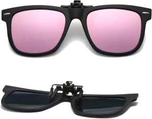 Long Keeper Kids Polarized Clip On Sunglasses Teen Boys Girls Square Flip Up Clip-on Sunglasses Over Glasses