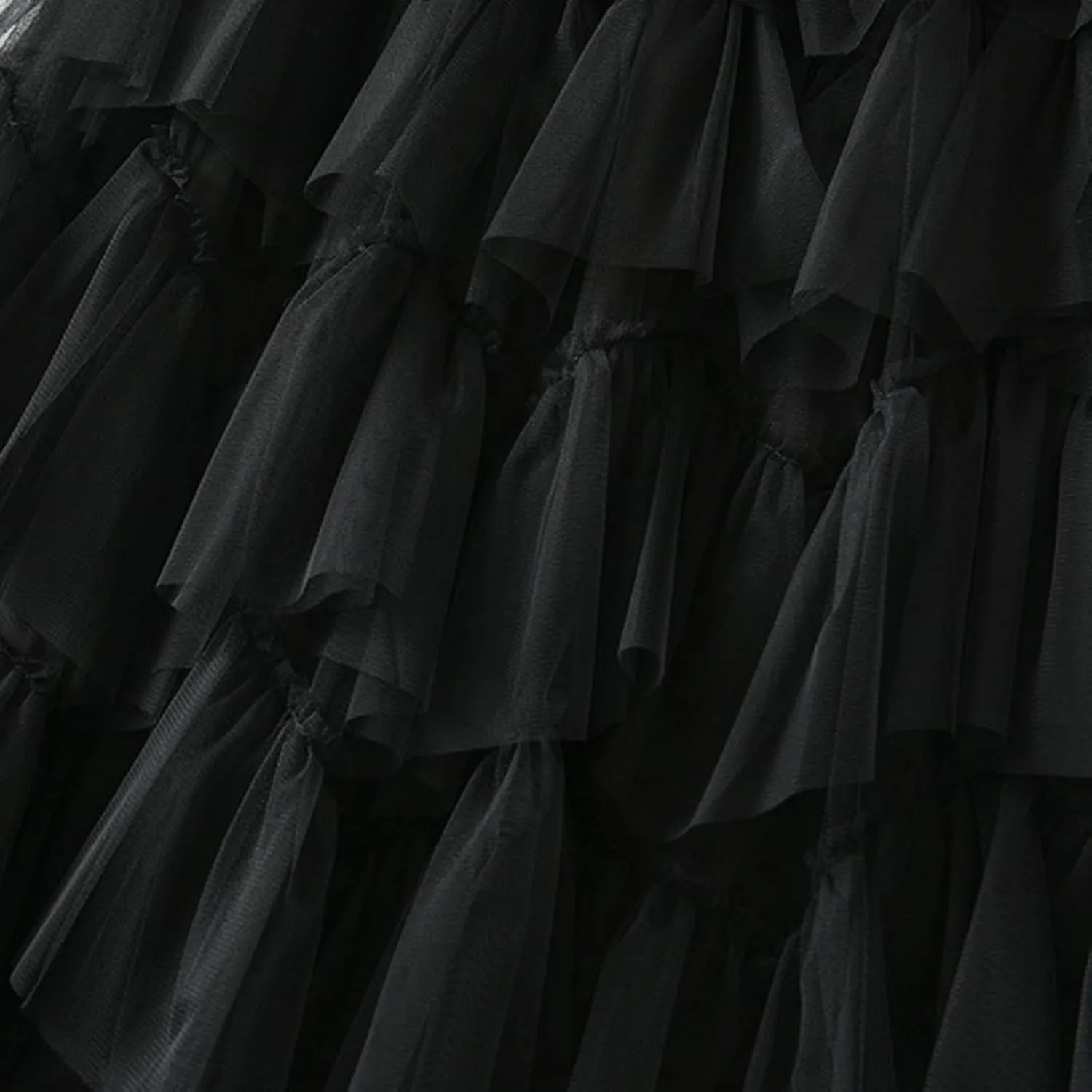 Long Skirts for Women Chiffon Layer Tiered Elegant Fairy Tulle Formal Party Dance Skirts