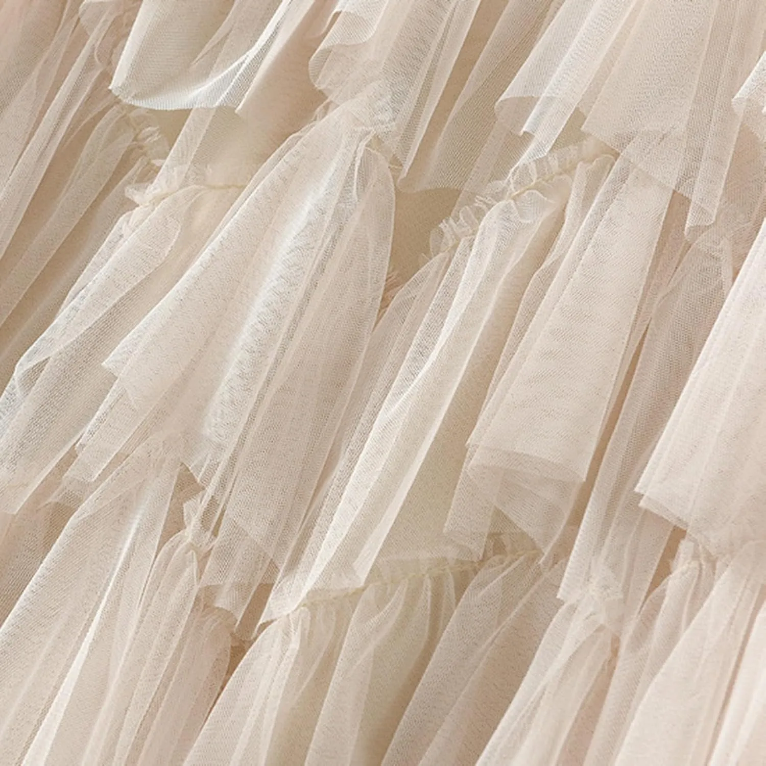 Long Skirts for Women Chiffon Layer Tiered Elegant Fairy Tulle Formal Party Dance Skirts