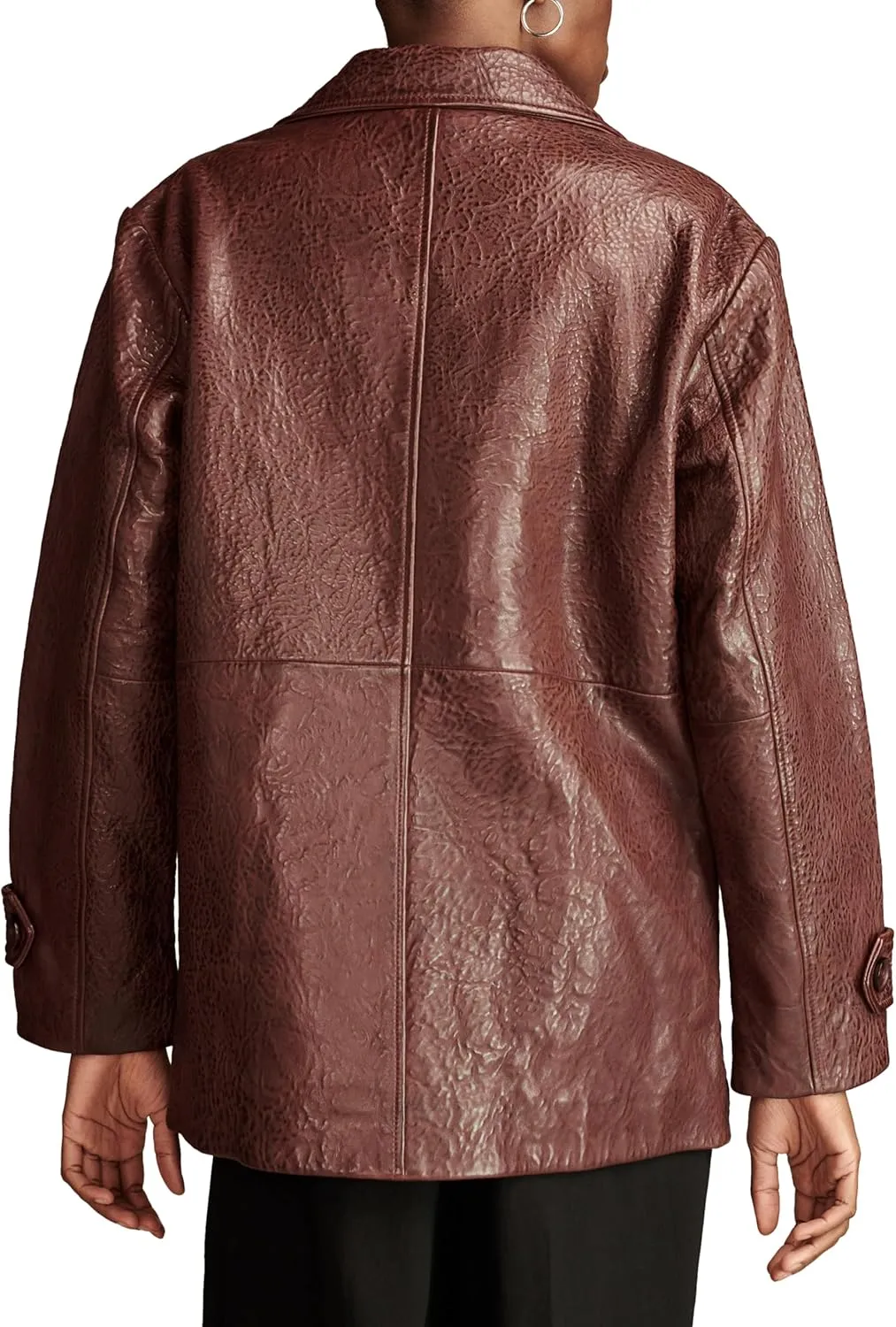 Lucky Brand Women's Marla Leather Pebble Trench