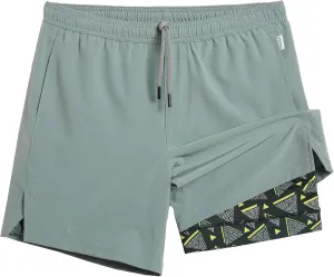 maamgic Gym Shorts for Men 7 inch with Liner Stretch 2 in 1 Workout Shorts Men Quick Dry Athletic Shorts