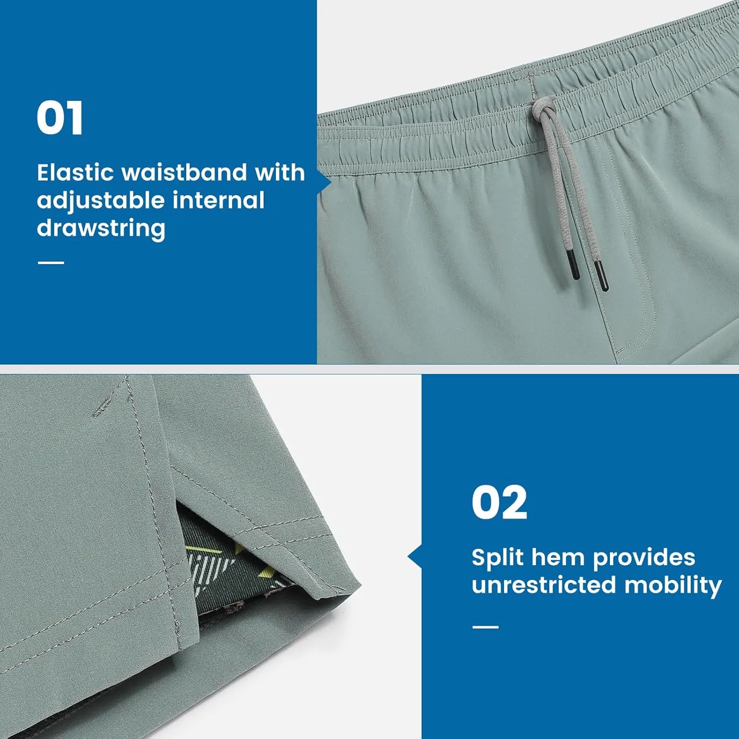 maamgic Gym Shorts for Men 7 inch with Liner Stretch 2 in 1 Workout Shorts Men Quick Dry Athletic Shorts