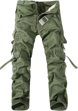 Maiyifu-GJ Men's Casual Cargo Pants Workout Joggers Pants Lightweight Multi-Pockets Cargo Sweatpants Athletic Hiking Trousers