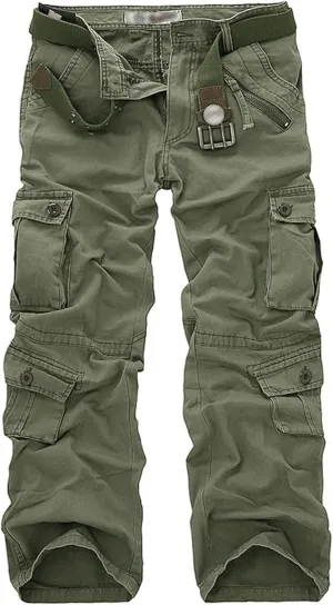 Maiyifu-GJ Men's Military Cargo Pants Multi-Pockets Camouflage Cargo Pants Lightweight Casual Athletic Hiking Trousers