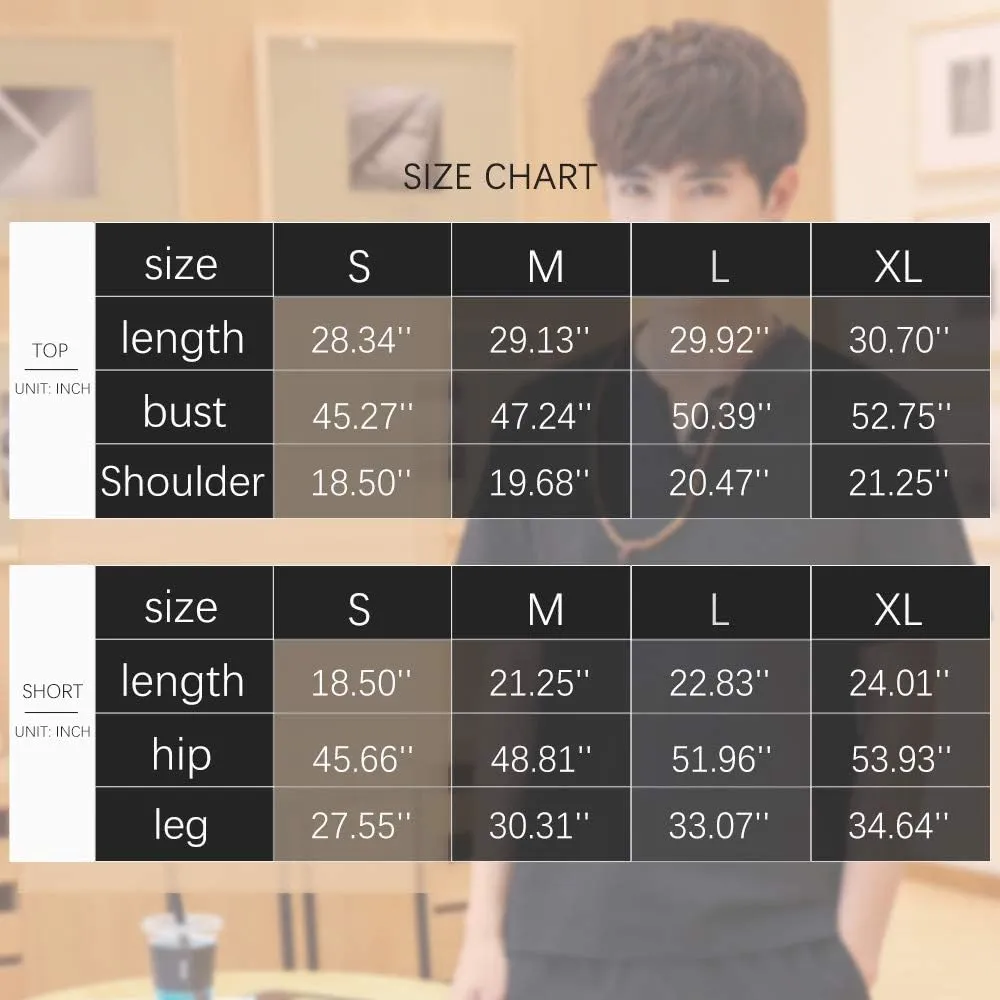 MANTORS Men's Tracksuit Summer 2 Pieces Casual Activewear Short Sleeve Shirt and Shorts