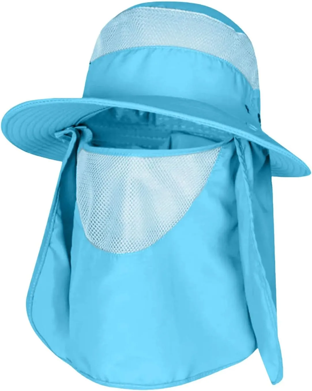 Men and Womens Summer Sun Hat Wide Brim Outdoor Hat Foldable Ponytail Bucket Cap for Beach Fishing Hiking Hat Hard Hat Sun Sh