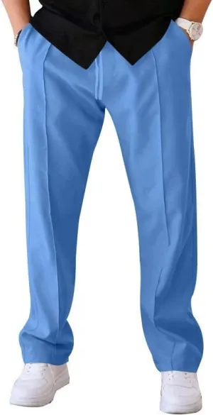 Men Cargo Pants Baggy Stretch Drawstring Elastic Waist Workout Heavyweight Fleece Jogger Sweatpant Sport Trousers